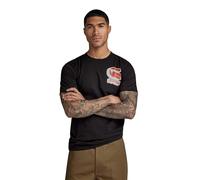 G-Star Men's Shadow Graphic Slim T-Shirt, Black (dk black D23901-336-6484), XL