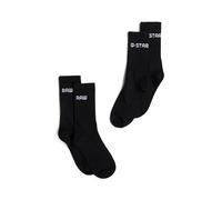 G-Star Men's Sport Sock 2-Pack, Black (dk black D24884-D644-6484), 35-38