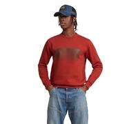 G-Star Men's Stacked Old Skool Logo Sweater, Red (rusty red D25099-D733-A923), L