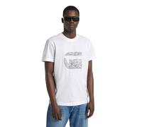 G-Star Men's Stitch Burger T-Shirt, White (white D25674-C336-110), XXL