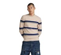 Stripe Knitted Sweater - White - Men L