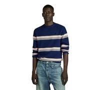 G-Star Men's Stripe Knitted Sweater, Blue (imperial blue D24378-D563-1305), M