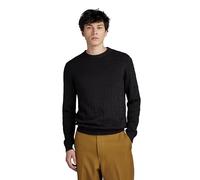 G-Star Men's Table Structure Knitted Sweater, Black (dk black D23932-D167-6484), L