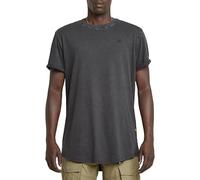 G-Star Men's Text Back Graphic Overdyed Lash T-Shirt, Black (dk black gd D25971-2653-B564), XL