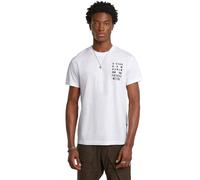G-Star Men's Text Chest T-Shirt, White (white D25968-C506-110), XL
