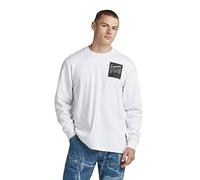G-Star Men's Tile back gr loose r t ls, White (white D23996-C812-110), M