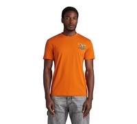 G-Star Men's Vest Back Graphic T-Shirt, Orange (orange D24423-336-1018), L