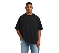 Woven Mix Loose T-Shirt - Black - Men M