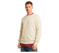 G-Star Men's Zig-Zag Structure Knitted Sweater, White (whitebait D25108-C259-1603), S