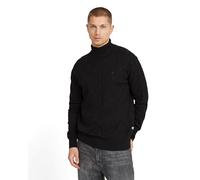 G-Star Men's Zig-Zag Structure Turtle Knitted Sweater, Black (dk black D25110-C259-6484), XL