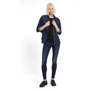 Midge Zip Mid-Waist Skinny Jeans - Dark blue - Women 25-34