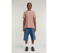 G-Star Nifous Stripe R T Dk Brick/etruscan Red Stripe size L | Basic T-Shirts Outlet | Men | Red L