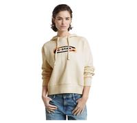 G-star Old Skool Logo Loose Hoodie Beige 2XS Women