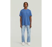 Overdyed Center Chest Loose T-Shirt - Medium blue - Men M