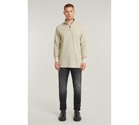 Overdyed Half Zip Tweeter - Beige - Men XL
