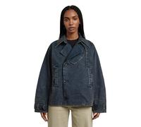 Oversized Short Trench Coat - Dark blue - Women L