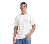 G-Star Raw C.V. Applique Gr R T T-Shirt, White (White D28882-e385-110), L Man