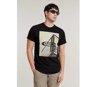 G-Star RAW Crew Neck Printed T-Shirt Black Print