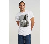 G Star HQ Old School Logo Lash T-Shirt X Large White