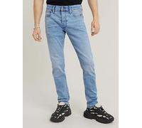G-Star RAW G Star 3301 Slim Tapered Light Wash Jeans - Blue, Blue, Size 32, Inside Leg Regular, Men Blue