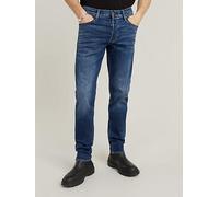 G-Star RAW G Star 3301 Slim Tapered Mid Wash Jeans, Blue, Size 30, Inside Leg Regular, Men Blue