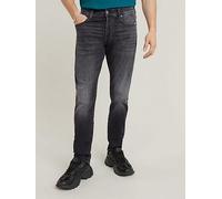 G-Star RAW G Star 3301 Slim Tapered Washed Jeans - Black, Black, Size 32, Inside Leg Regular, Men Black