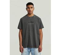 G-Star RAW G-star Multi Logo Overdyed Loose Fit T-shirt- Grey, Grey, Size L, Men Grey