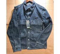 G-Star Raw Men’s Small Buttoned Denim Overshirt, Long Sleeved in Worn Blue - New