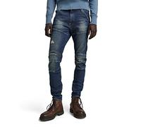 G-STAR RAW Men's 5620 Knee Length 3D Zipper Skinny Jeans, Antique Forest Blue Restored, 28W x 30L