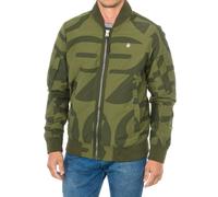 G Star Raw Mens Bomber jacket with contrasting mesh lining inside D01253 man - Green Cotton - Size X-Small