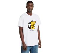 G-STAR Men's Figure Cartoon Loose r t T-Shirt, Weiß (White D25697-C336-110), XL