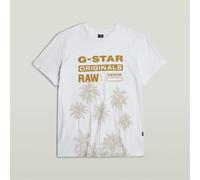G Star Raw Mens G Regular Fit Crew Neck T-Shirt in White - Size X-Small