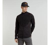 G Star Raw Mens G-Star RAW 3D Biker Zip Through Knitted Sweater - Black Cotton - Size Small