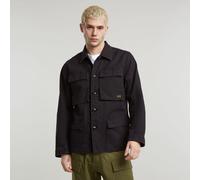 G Star Raw Mens G-Star RAW 4 Pocket Overshirt - Black Cotton - Size X-Small