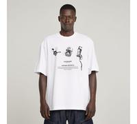 G Star Raw Mens G-Star RAW Archive Boxy T-Shirt - White Cotton - Size X-Large