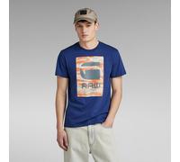 G Star Raw Mens G-Star RAW Camo Box Graphic T-Shirt - Navy Cotton - Size Small
