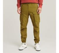 G Star Raw Mens G-Star RAW Cargo Pants 3D Regular Tapered Cuffed - Green Cotton - Size 31W/34L
