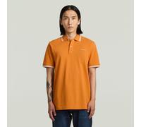 G Star Raw Mens G-Star RAW Chest Logo Striped Polo - Orange Cotton - Size X-Large