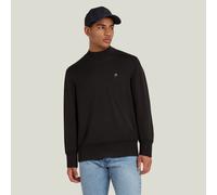 G Star Raw Mens G-Star RAW Core Mock Knitted Sweater - Black Cotton - Size Small