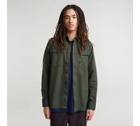 G Star Raw Mens G-Star RAW CPO Regular Shirt - Dark Green Cotton - Size Small