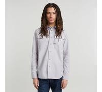 G Star Raw Mens G-Star RAW CPO Regular Shirt - Light Grey Cotton - Size Large