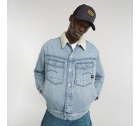 G Star Raw Mens G-Star RAW Dakota Sherpa Jacket - Blue Cotton - Size Small