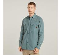 G Star Raw Mens G-Star RAW Dakota Slim Shirt - Teal Cotton - Size Small