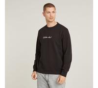 G Star Raw Mens G-Star RAW G-Script Logo Sweater - Black Cotton - Size X-Small