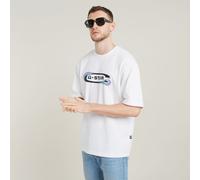 G Star Raw Mens G-Star RAW Gradient Old Skool Logo Boxy T-Shirt - White Cotton - Size X-Small