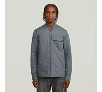 G Star Raw Mens G-Star RAW Lofty Padded Overshirt - Grey Cotton - Size Large