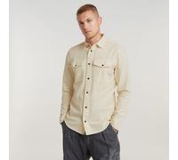 G Star Raw Mens G-Star RAW Marine Slim Shirt - Beige Cotton - Size Large