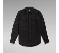 G Star Raw Mens G-Star RAW Marine Slim Shirt - Black Cotton - Size Small