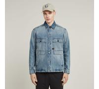 G Star Raw Mens G-Star RAW Mosa Overshirt - Blue Cotton - Size Small