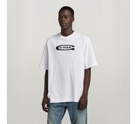 G Star Raw Mens G-Star RAW Old School Logo Boxy T-Shirt - White Cotton - Size X-Small